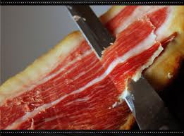 foto de detalle de corte de jamón