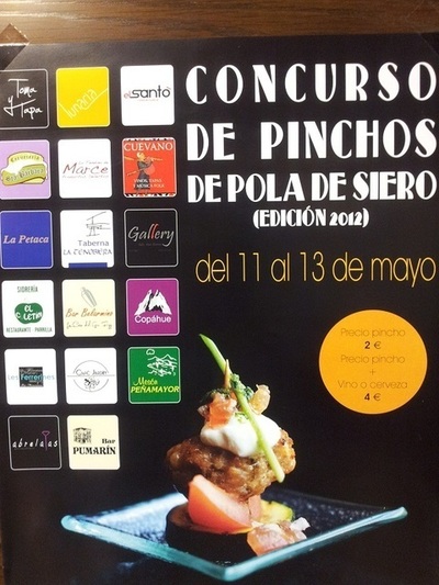 CONCURSO DE PINCHOS DEL 11 AL 13 DE MAYO EN POLA DE SIERO